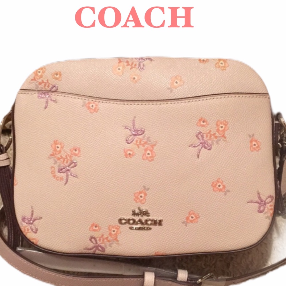 NWT Coach small purse bag Crossbody pink flower HP - Picture 1 of 10